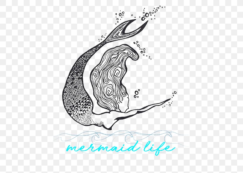 Zentangles Mermaid Doodle Drawing Sketch, PNG, 459x585px, Watercolor, Cartoon, Flower, Frame, Heart Download Free