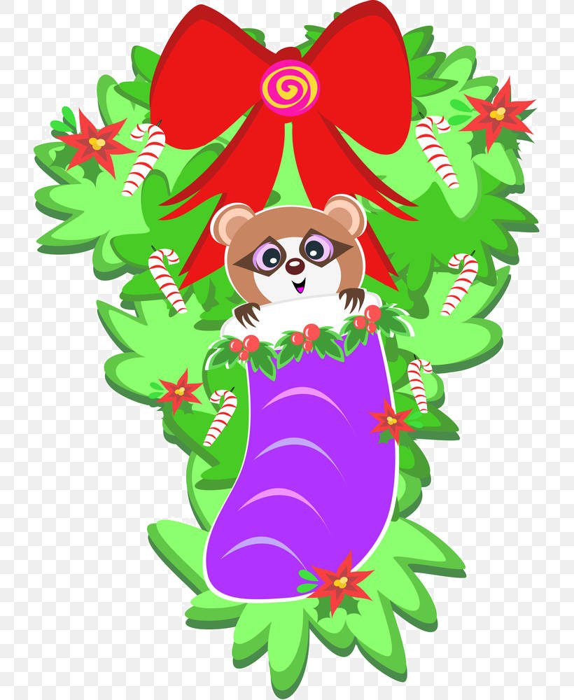 Raccoon Candy Cane Christmas Stocking Royalty-free Clip Art, PNG, 723x1000px, Raccoon, Art, Candy Cane, Cartoon, Christmas Download Free