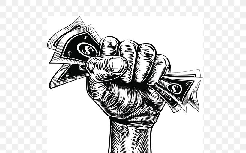 Stock Photography Money Fist Royalty-free, PNG, 585x510px, Stock Photography, Arm, Automotive Design, Black And White, Can Stock Photo Download Free