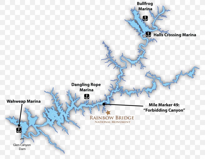 Rainbow Bridge National Monument Navajo Mountain Glen Canyon Dam Lake Bullfrog Bay, PNG, 1155x896px, Rainbow Bridge National Monument, Area, Diagram, Glen Canyon Dam, Lake Download Free