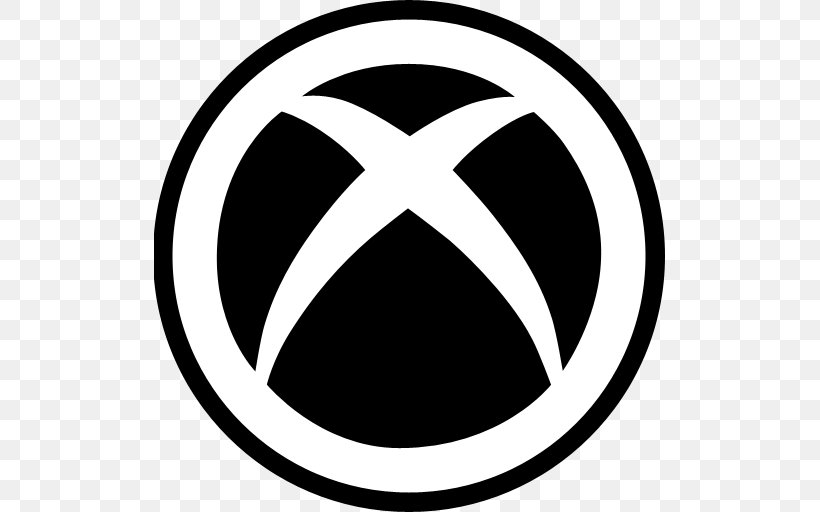 Xbox 360 Black Xbox Live, PNG, 512x512px, Xbox 360, Area, Black, Black And White, Brand Download Free