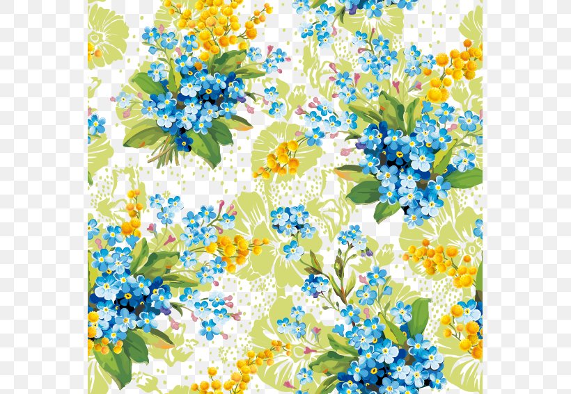 Blue Flowers Flower Small Floral Pattern Decorative Patterns, PNG, 567x567px, Flower, Art, Beach Rose, Blue, Bluebonnet Download Free