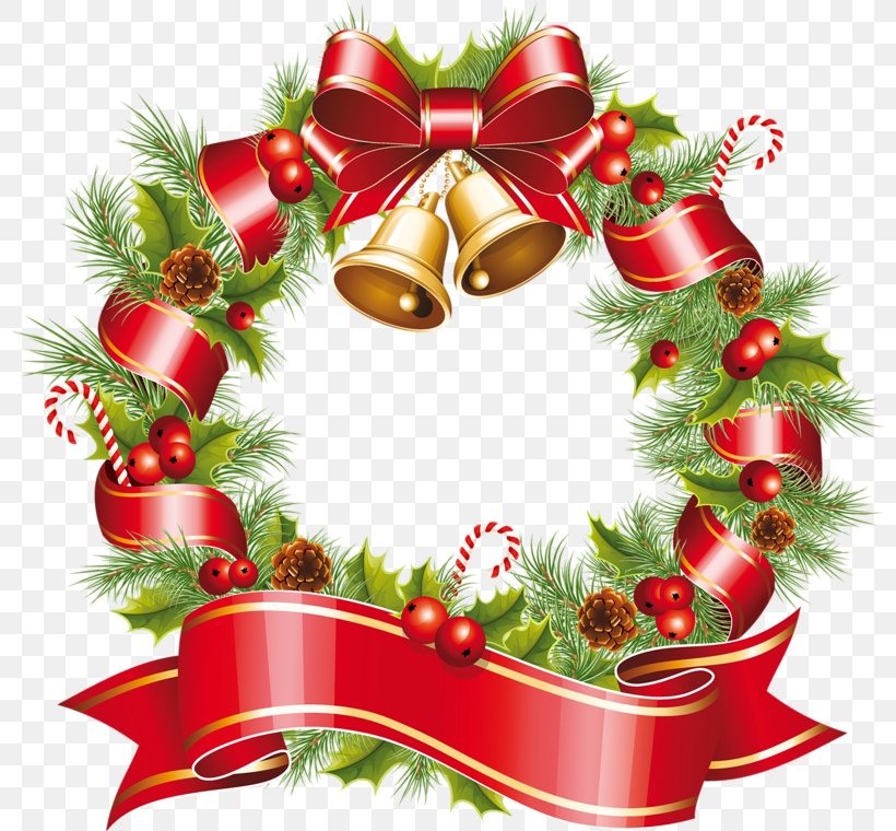 Christmas Wreath Clip Art, PNG, 800x760px, Christmas