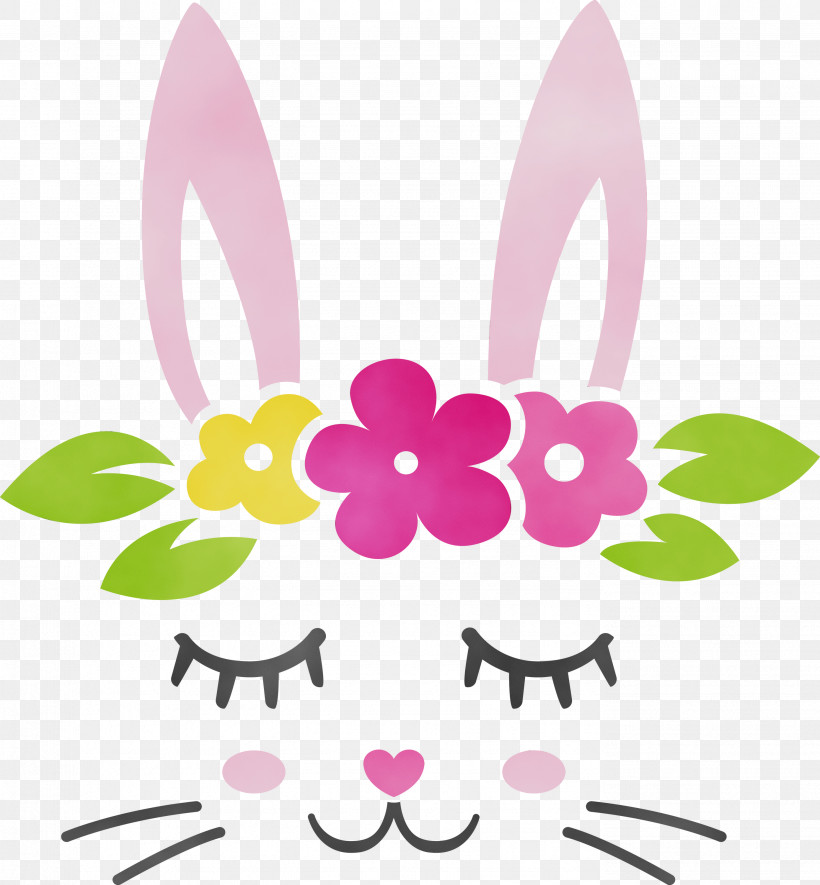 Pink Plant, PNG, 2777x3000px, Easter Bunny, Cute Rabbit, Easter Day, Paint, Pink Download Free