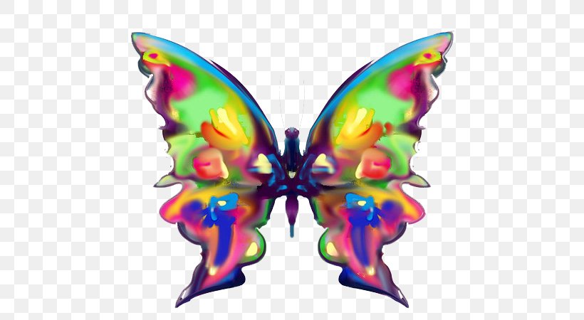 Butterfly Rainbow Painting Color Clip Art, PNG, 600x450px, Butterfly, Art, Brush Footed Butterfly, Butterflies And Moths, Color Download Free