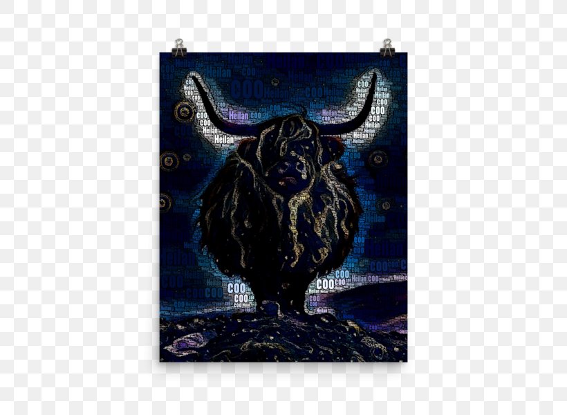 Highland Cattle Bull Scottish Highlands Paper Cotton, PNG, 600x600px, Highland Cattle, Art, Bag, Bull, Cattle Download Free
