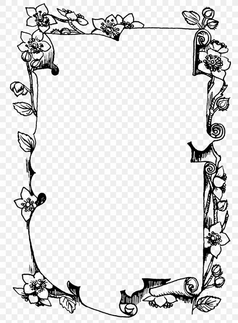 Picture Frames Pattern Clip Art Line Body Jewellery, PNG, 886x1200px ...