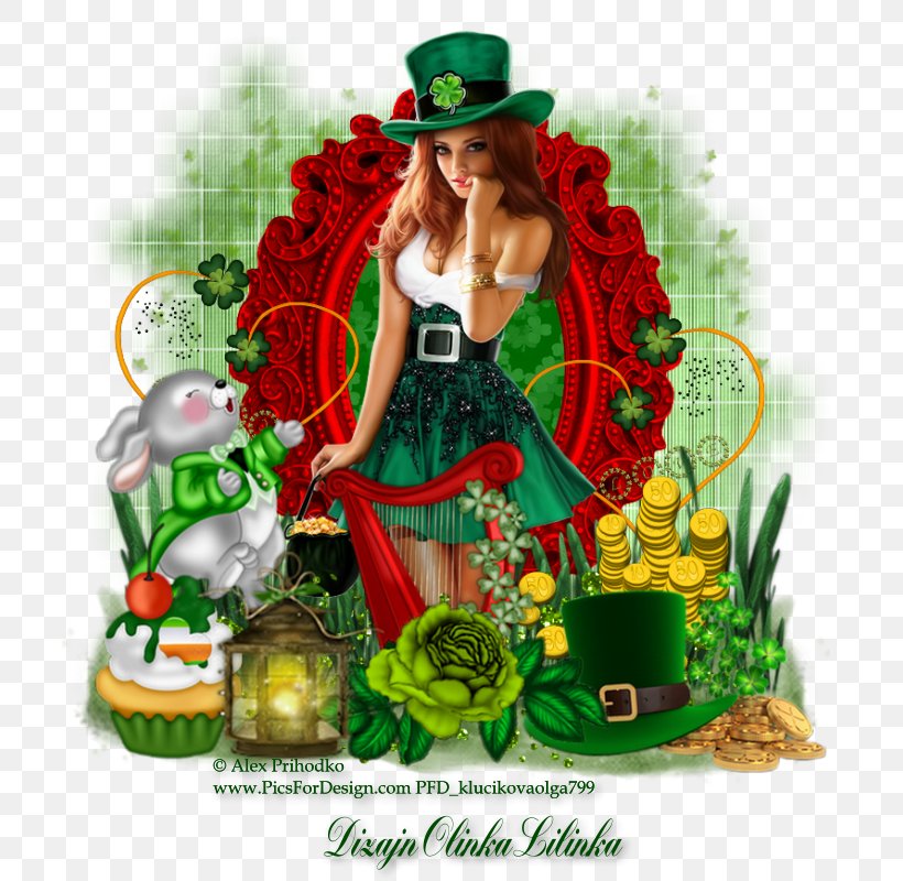 Christmas Ornament Saint Patrick's Day Character Female, PNG, 800x800px, Christmas Ornament, Album, Book, Character, Christmas Download Free