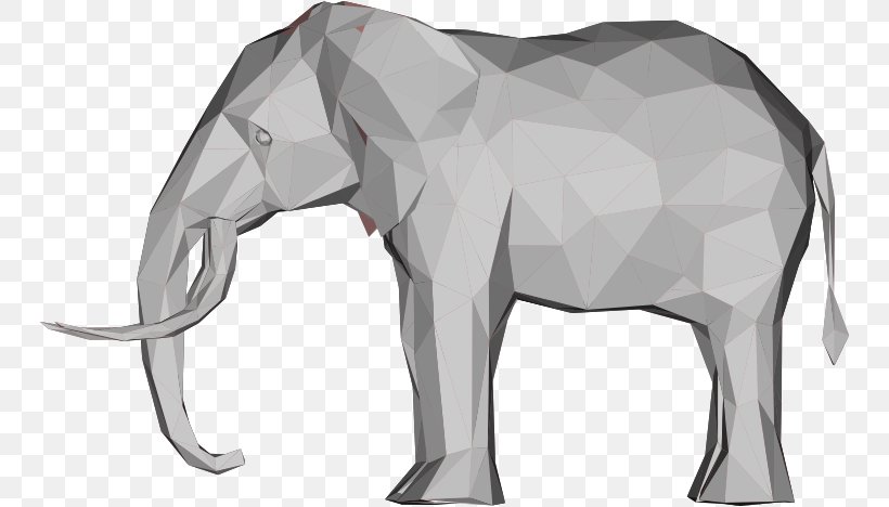 3D Computer Graphics Indian Elephant, PNG, 748x468px, 3d Computer Graphics, African Elephant, Autodesk 3ds Max, Black And White, Cattle Like Mammal Download Free