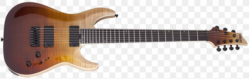 Schecter Guitar Research Seven-string Guitar Floyd Rose Electric Guitar, PNG, 2000x640px, Guitar, Acoustic Electric Guitar, Acoustic Guitar, Animal Figure, Bass Guitar Download Free