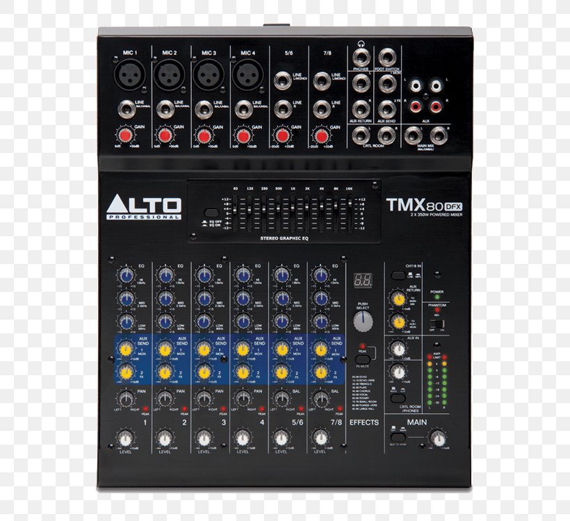 Audio Mixers Alto ZMX122FX Phantom Power XLR Connector Sound, PNG, 573x750px, Watercolor, Cartoon, Flower, Frame, Heart Download Free