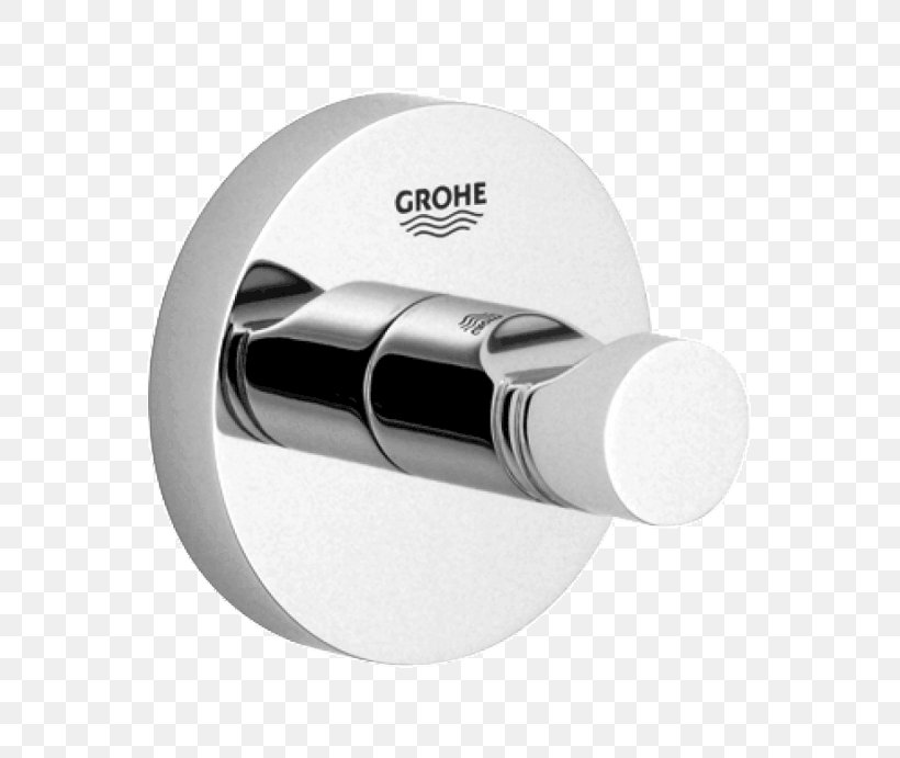 Grohe 40511001 Essentials Cube Robe Hook Grohe Essentials Robe Hook Bathroom, PNG, 691x691px, Robe, Bathroom, Grohe, Hardware Download Free