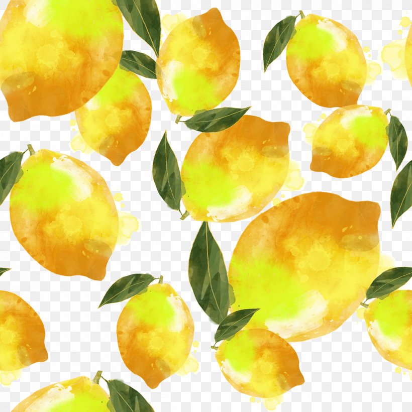 Lemon Watercolor Painting Yellow, PNG, 1200x1200px, Lemon, Branch, Citrus, Drawing, Food Download Free