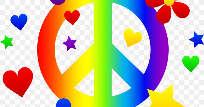 Peace Symbols Sign Rainbow Clip Art, PNG, 1200x630px, Peace Symbols, Color, Hippie, Meaning, Peace Download Free