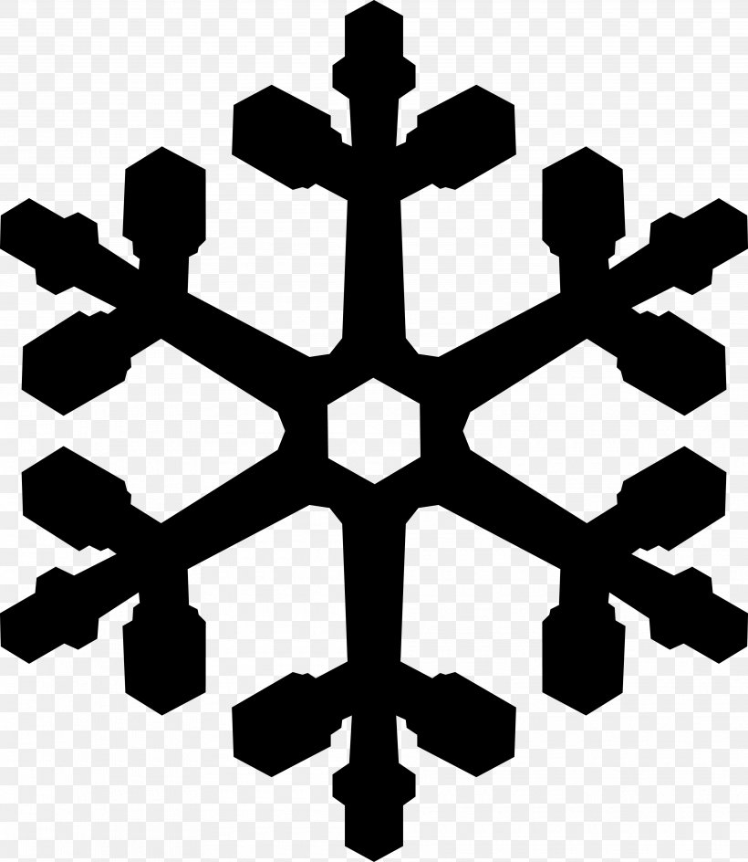 Snowflake, PNG, 3755x4327px, Snowflake, Black And White, Cross, Monochrome Photography, Shape Download Free