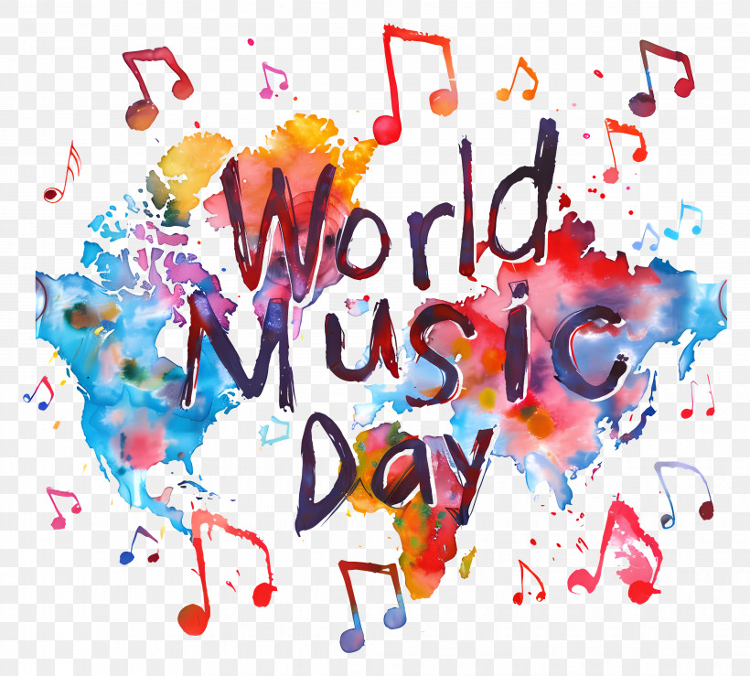 World Music Day - World Music Day Colorful Design PNG