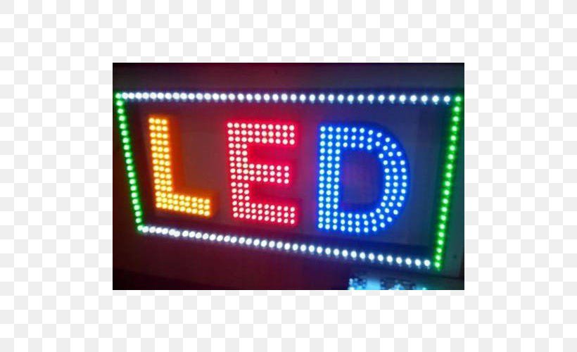 LED Display Display Device Manufacturing Neon Sign Digital Printing, PNG, 500x500px, Led Display, Advertising, Banner, Channel Letters, Digital Clock Download Free