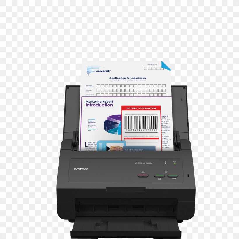 Image Scanner Automatic Document Feeder Brother Ads-2100 Brother ADS-1600W Document Scanner, PNG, 1000x1000px, Image Scanner, Automatic Document Feeder, Brother, Brother Ads1600w Document Scanner, Brother Ads2100 Download Free