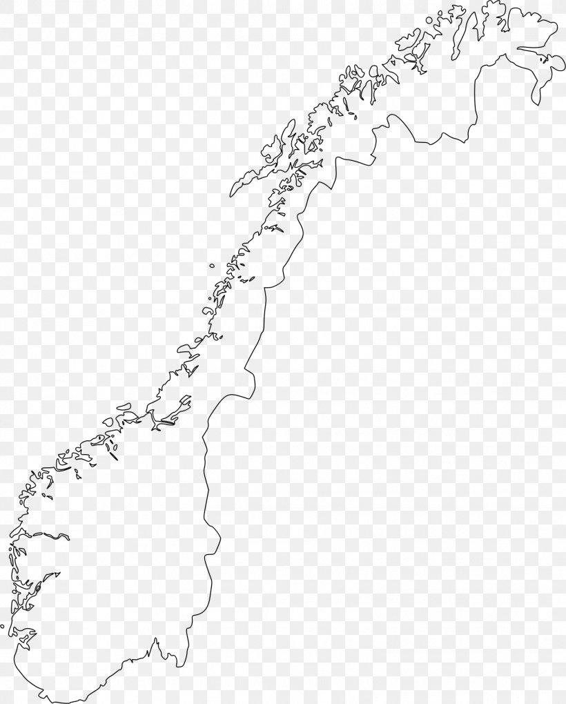 Norway Blank Map Clip Art, PNG, 1552x1931px, Norway, Area, Black And White, Blank Map, Branch Download Free