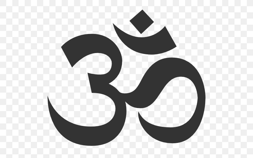 Om Symbol, PNG, 512x512px, Symbol, Black And White, Brand, Hinduism, Logo Download Free