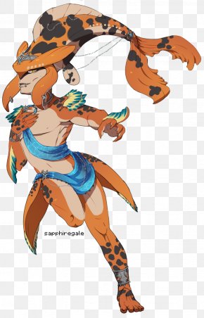 Elongated - The Legend Of Zelda: Breath Of The Wild Link Zora Fan Art Universe Of The Legend Of Zelda PNG