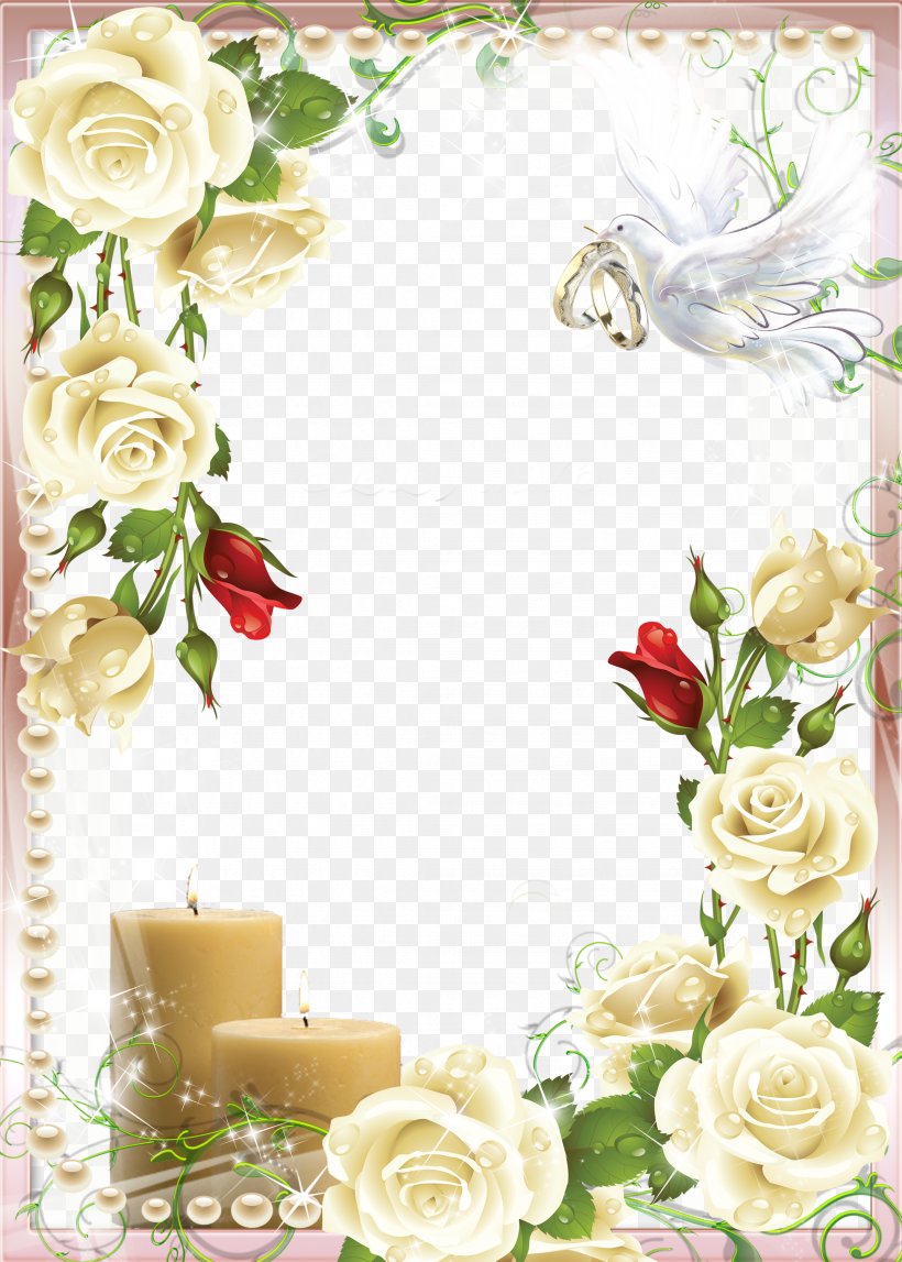 Wedding Frame, PNG, 2143x3000px, Picture Frames, Artificial Flower, Cut Flowers, Decorative Arts, Digital Photo Frame Download Free
