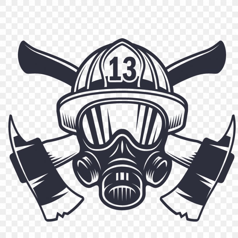 Firefighters Helmet Fire Department Logo Firefighting, PNG, 900x900px, Firefighter, Badge, Black And White, Brand, Decal Download Free