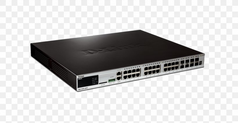 Network Switch Small Form-factor Pluggable Transceiver D-Link Gigabit Ethernet Stackable Switch, PNG, 1800x936px, Network Switch, Computer Network, Dlink, Electronic Device, Electronics Download Free
