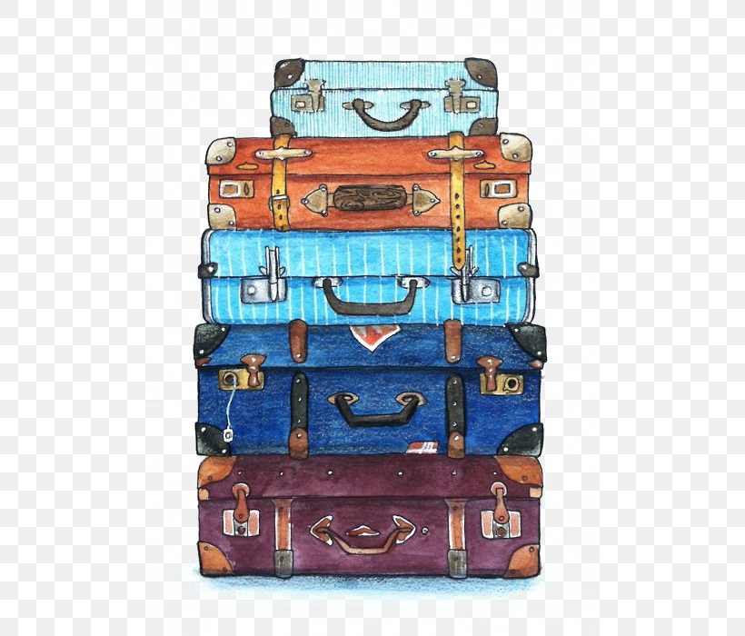 Travel Watercolor Painting Suitcase, PNG, 500x700px, Travel, Art, Arts, Drawing, Idea Download Free