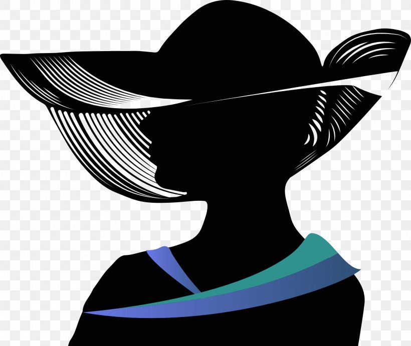 Woman With A Hat Silhouette, PNG, 1920x1618px, Woman With A Hat, Black And White, Clothing, Drawing, Female Download Free