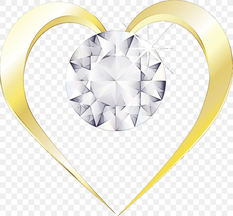 Yellow Heart Heart Diamond, PNG, 1563x1447px, Watercolor, Diamond, Heart, Paint, Wet Ink Download Free