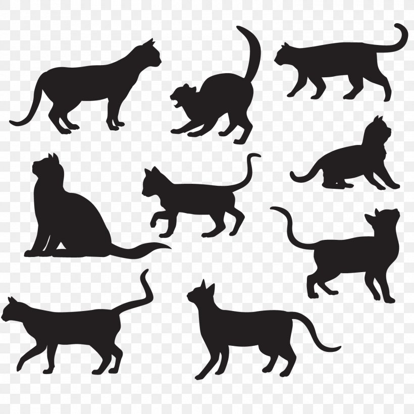Cat Silhouette Poster Illustration, PNG, 1500x1500px, Cat, Advertising, Animal, Black And White, Carnivoran Download Free