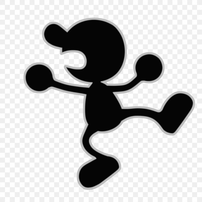 Super Smash Bros. For Nintendo 3DS And Wii U Super Smash Bros. Brawl Super Smash Bros. Melee, PNG, 1024x1024px, Super Smash Bros, Black And White, Game, Game Watch, Mr Game And Watch Download Free