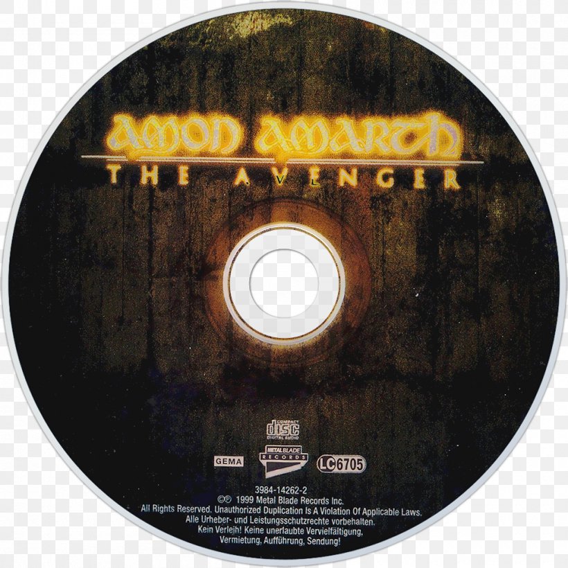 Compact Disc Amon Amarth The Avenger Once Sent From The Golden Hall, PNG, 1000x1000px, Watercolor, Cartoon, Flower, Frame, Heart Download Free