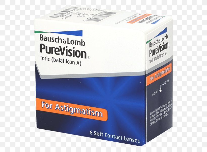 Contact Lenses Bausch & Lomb PureVision Toric Toric Lens Hydrogel, PNG, 600x600px, Contact Lenses, Bausch Lomb, Brand, Carton, Hydrogel Download Free