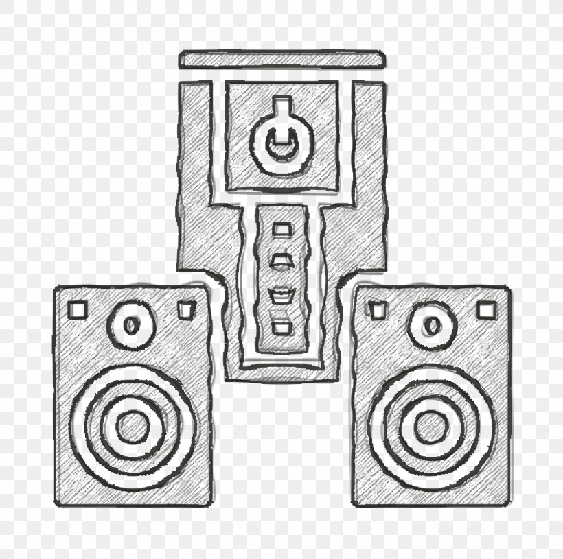 Music And Multimedia Icon Party Icon Speaker Icon, PNG, 1150x1144px, Music And Multimedia Icon, Angle, Area, Black, Line Download Free