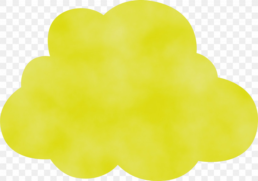 Yellow, PNG, 2736x1922px, Cartoon Cloud, Paint, Watercolor, Wet Ink, Yellow Download Free