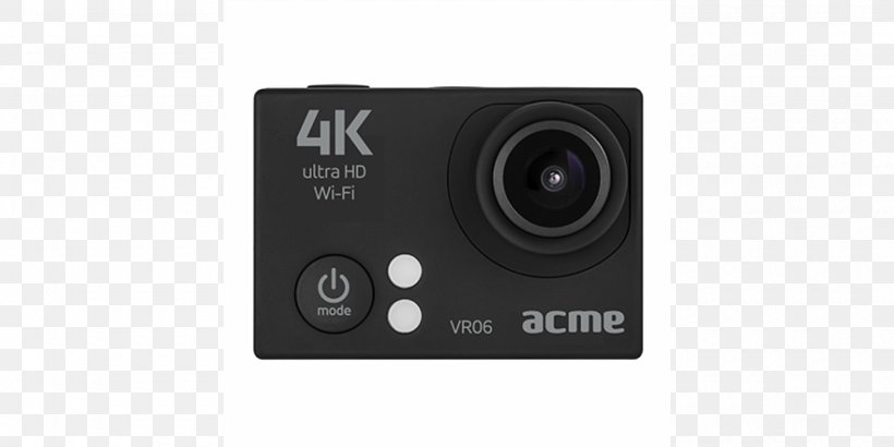 Action Camera 4K Resolution ACME Right Now VR06 Video Cameras, PNG, 2000x1000px, 4k Resolution, Action Camera, Camcorder, Camera, Camera Accessory Download Free