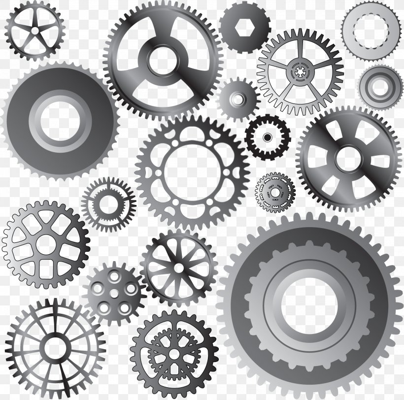 Gear Euclidean Vector Stock Photography Download, PNG, 2000x1981px, Gear, Black And White, Clutch Part, Hardware, Hardware Accessory Download Free