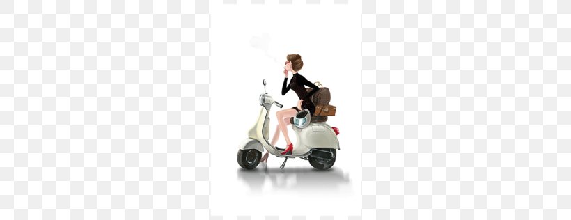 Scooter Vespa Illustrator Honda, PNG, 404x316px, Watercolor, Cartoon, Flower, Frame, Heart Download Free