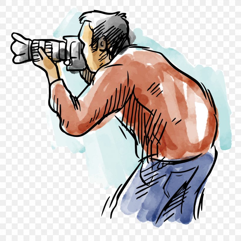 Photographer Photography Watercolor Painting, PNG, 1500x1500px, Photographer, Analog Photography, Arm, Art, Camera Download Free