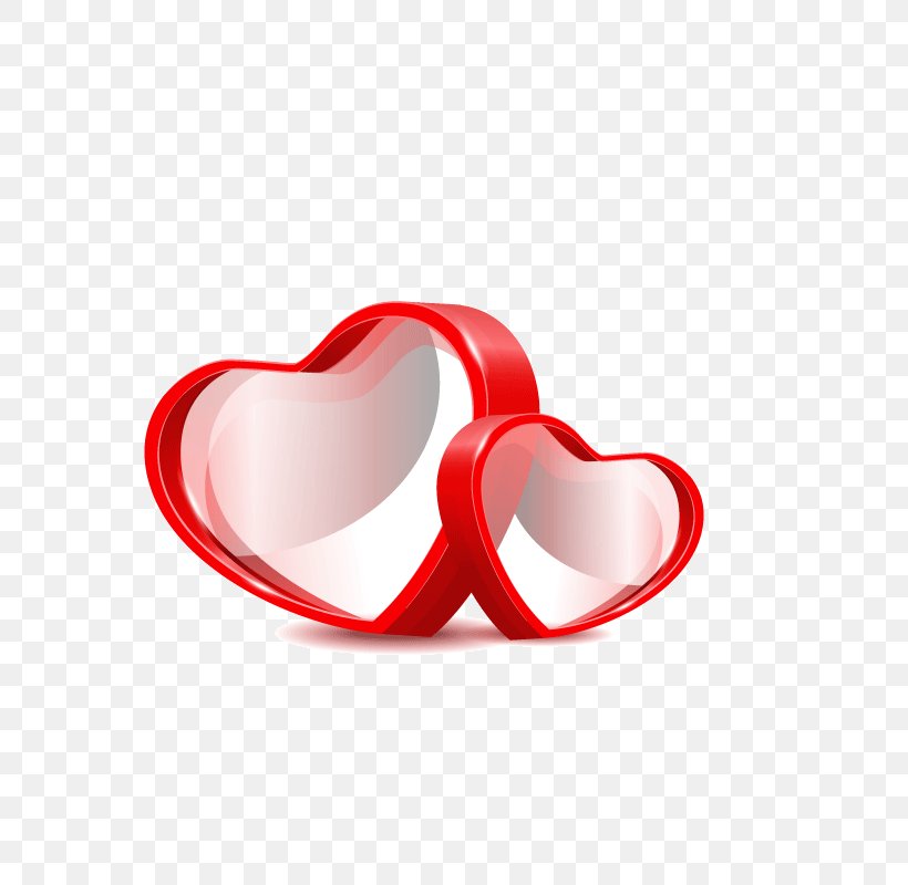 Three-dimensional Red Double Heart Vector Material, PNG, 800x800px, Heart, Love, Product Design, Red, Text Download Free