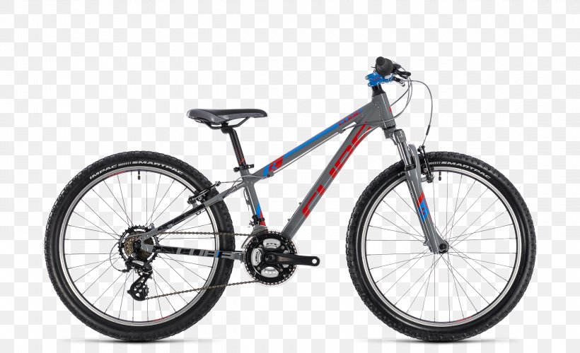 Bicycle Mountain Bike Cube Kid 240 (2018) Cube Bikes Disc Brake, PNG, 2500x1525px, 2018, Bicycle, Automotive Exterior, Automotive Tire, Bicycle Accessory Download Free