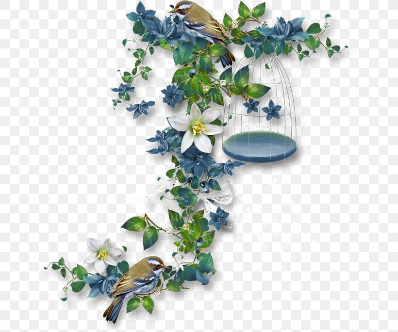 Bird Clip Art, PNG, 650x685px, Bird, Branch, Flora, Floral Design, Flower Download Free