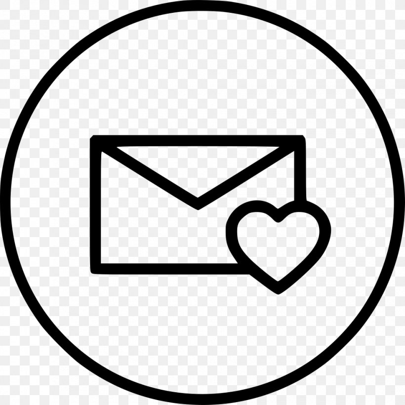 Symbol, PNG, 980x980px, Symbol, Area, Black And White, Email, Heart Download Free