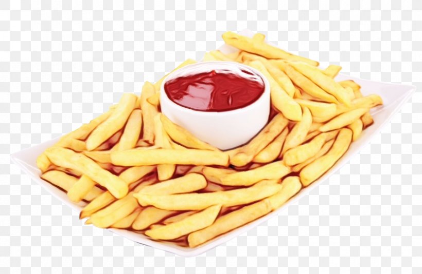 French Fries, PNG, 900x587px, Watercolor, Cuisine, Dish, Fast Food, Food Download Free
