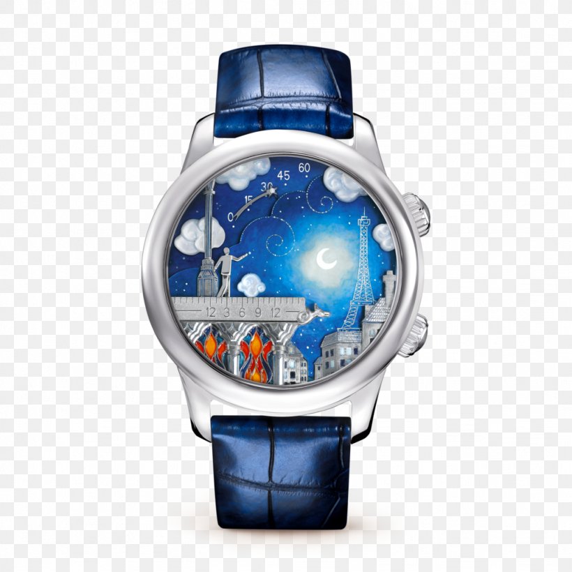 Watch Van Cleef & Arpels Poetry The Sun And Her Flowers Complication, PNG, 1024x1024px, Watch, Automatic Watch, Chronograph, Complication, Electric Blue Download Free