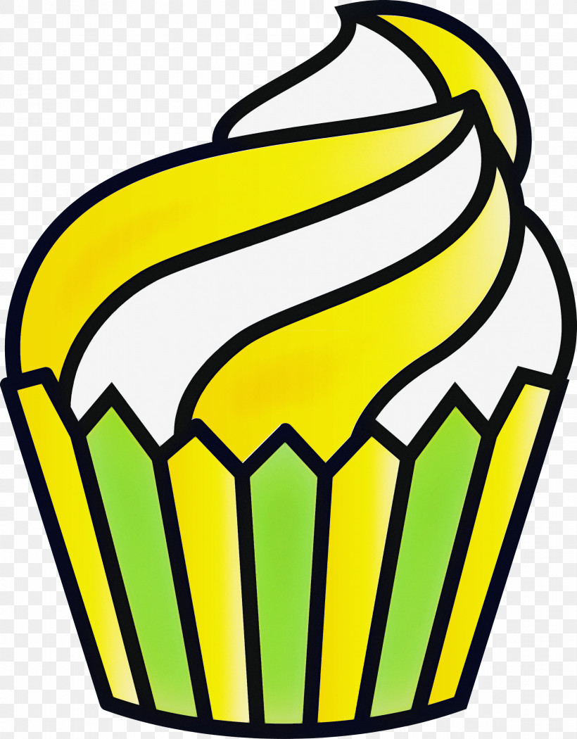 Yellow, PNG, 2341x3000px, Cute Cupcake, Cartoon Cupcake, Yellow Download Free