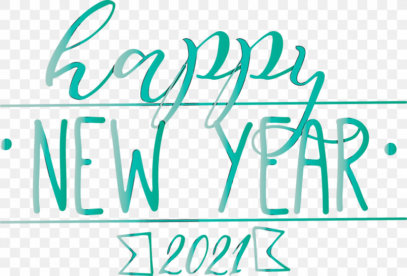 Happy New Year 2021 2021 New Year, PNG, 2999x2038px, 2021 New Year, Happy New Year 2021, Behavior, Green, Line Download Free