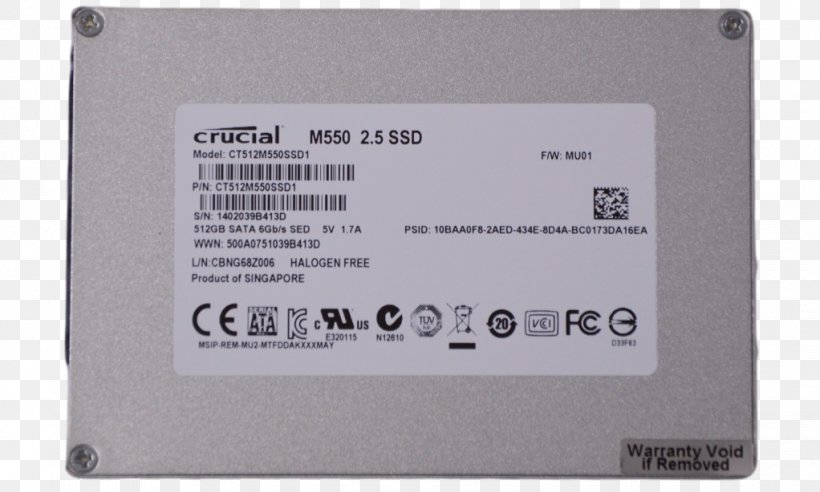 Solid-state Drive Laptop Hard Drives Data Storage Crucial M550 SATA SSD, PNG, 1022x614px, Solidstate Drive, Computer, Computer Accessory, Computer Component, Data Storage Download Free
